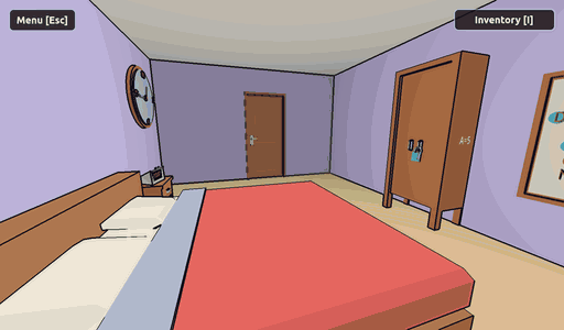 Une visite de la chambre, du salon et de la cuisine, puis un gros plan sur l'échiquier